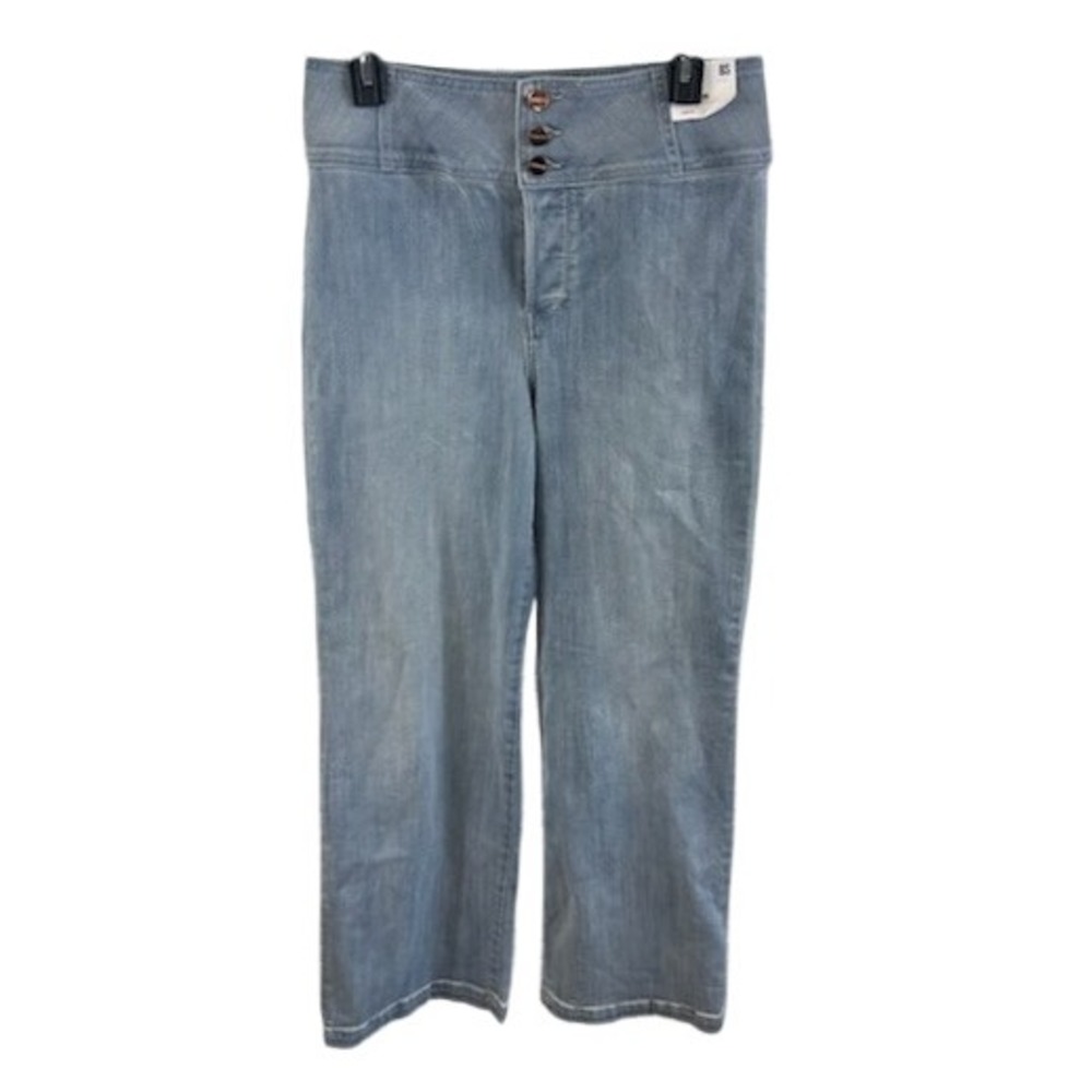 Express High-Rise Wide Leg Jeans in Light Blue